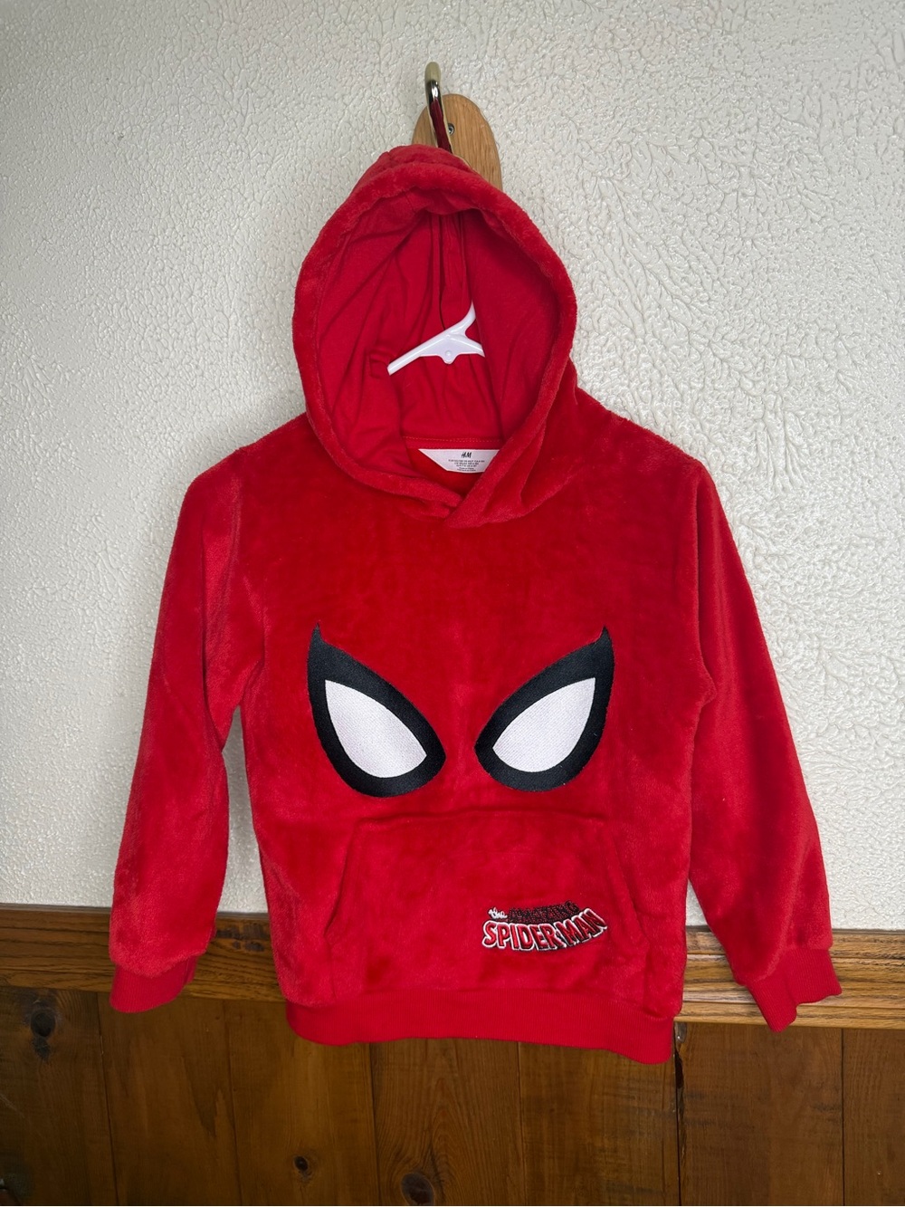 H&M Red Spiderman Plush Hoodie for Kids